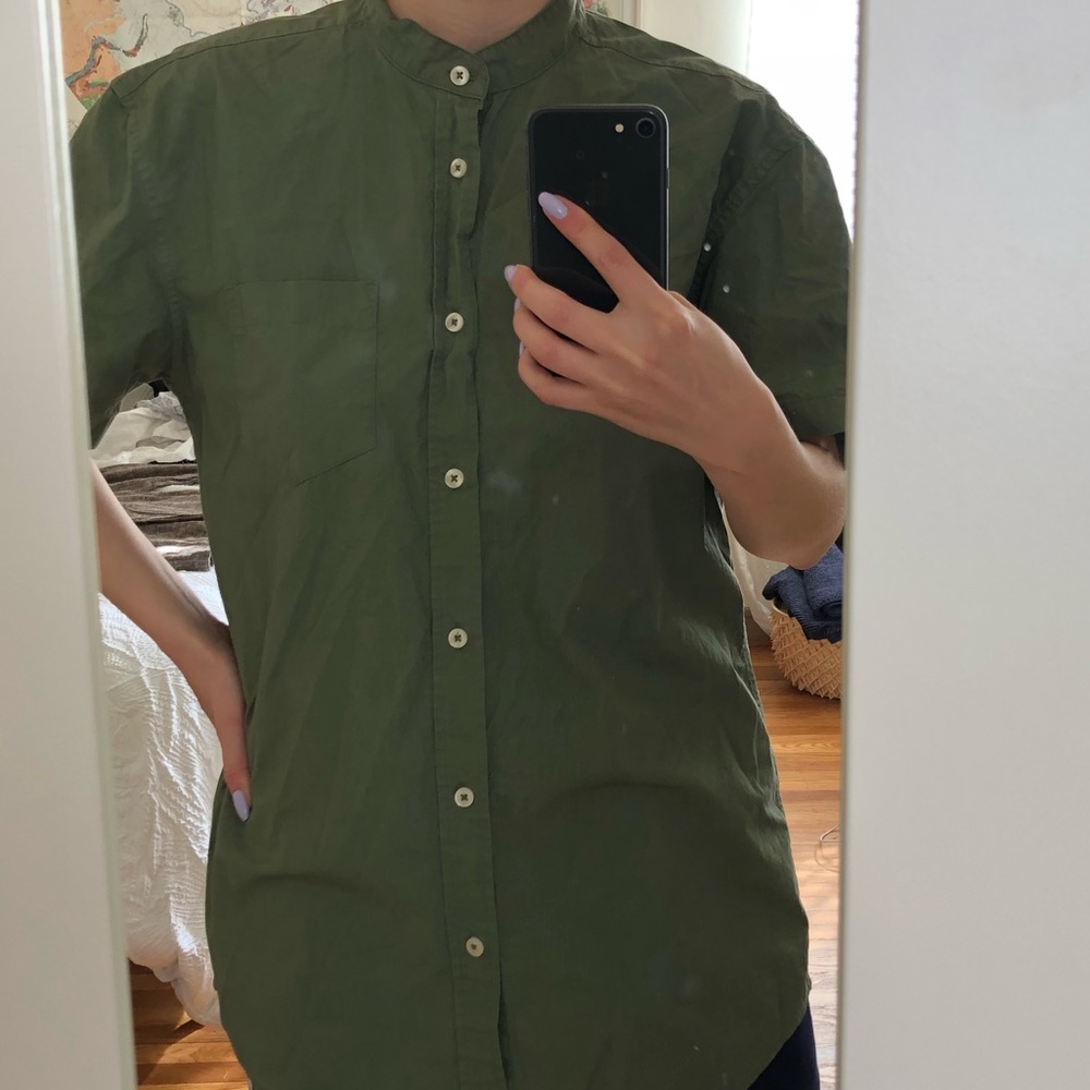 Green Button up